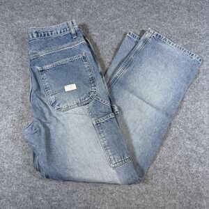Vintage Gap Carpenter Jeans Mens 32x29 Blue Denim Straight Utility Workwear Y2K